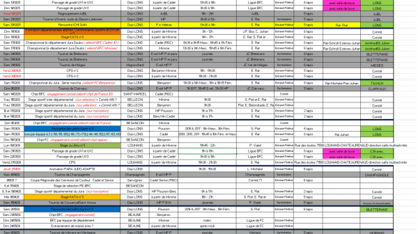 Calendrier du Jura 2025/2026